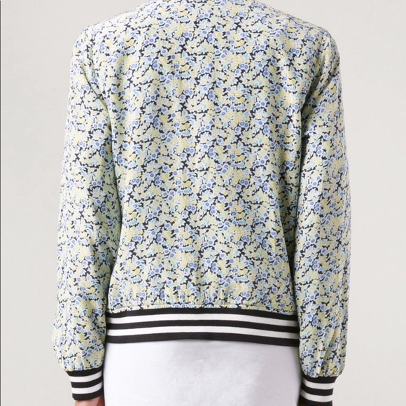 Equipment Floral Silk Bomber Jacket - Picture 3 of 8
